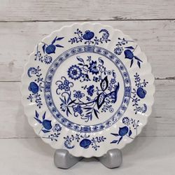 VTG English Ironstone Blue Nordic Handmade Plate
