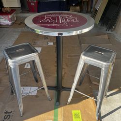 Texas A&M table & two bar stools