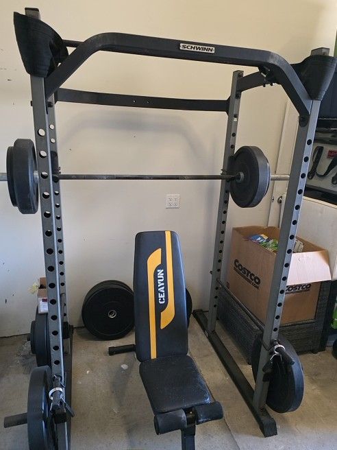 Rouge Bumper Plates & Squat Rack