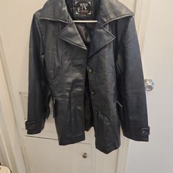 Armani Emporio Collezione Womens Leather Jacket Size Small