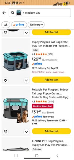 Portable pet playpen