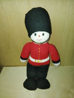 Knitted Christmas marching band figurine