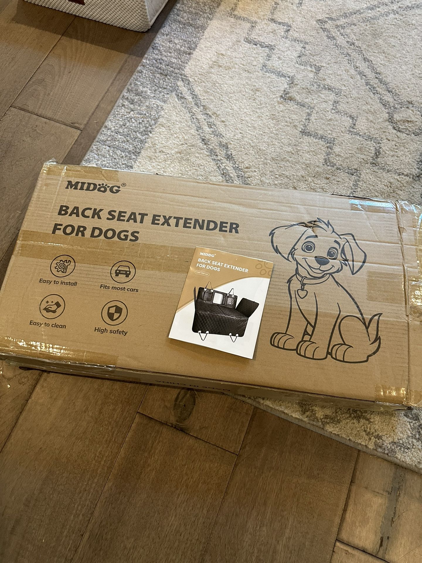 MIDOG Back Seat Extender For Dogs - Holds Up To 400lbs