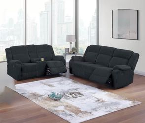 2 pc corduroy recliner sofa set
