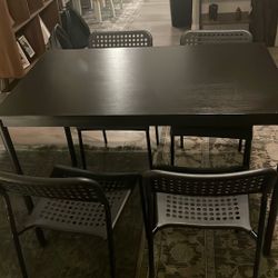 Table We 3 Chairs Good Condition 