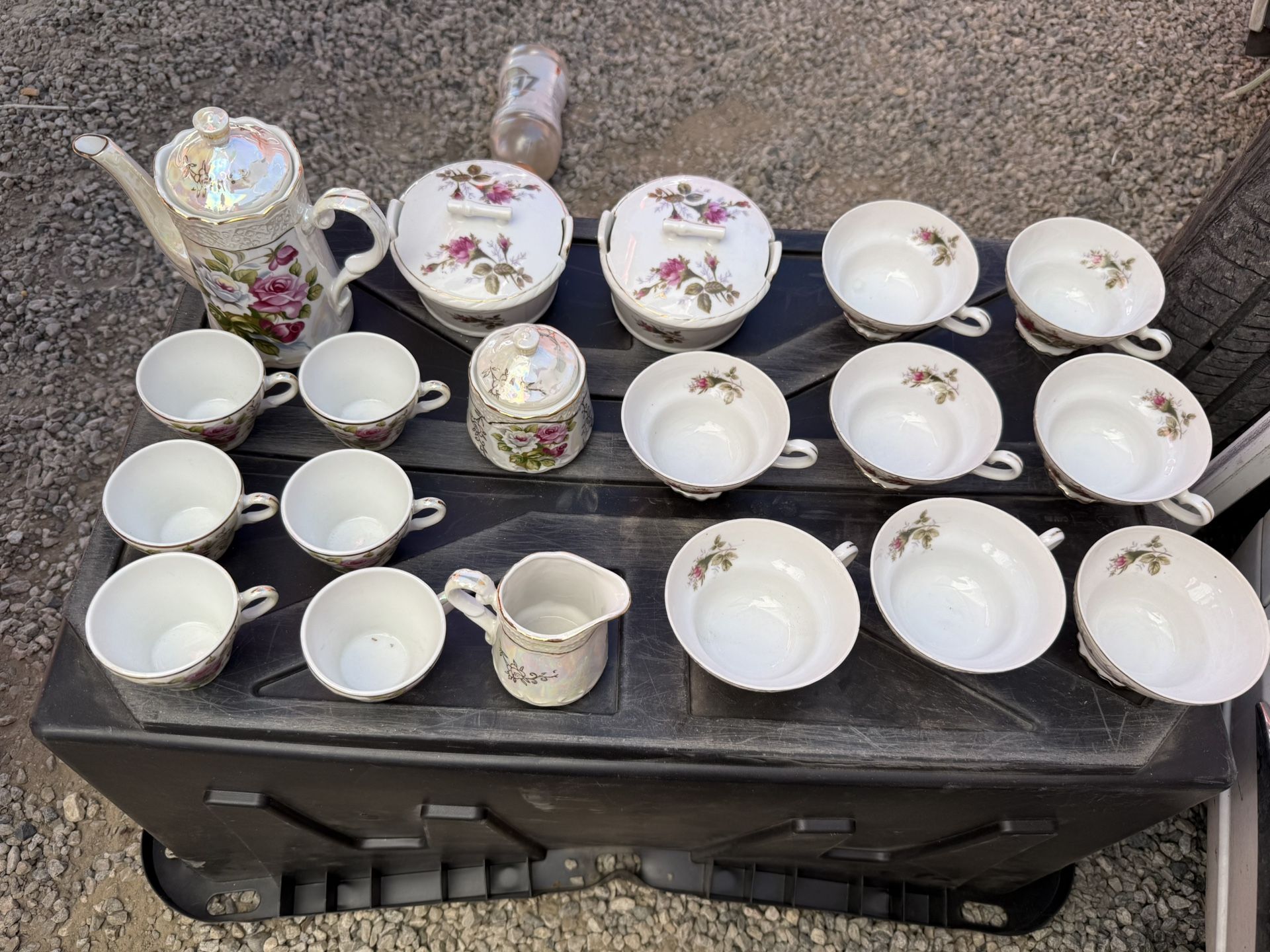 Tea Set Flower Rose Vintage Made In Japan
