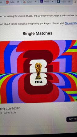 US vs Bosnia- World Cup tickets