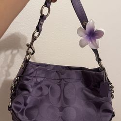Purple Coach Shoulder Bag 