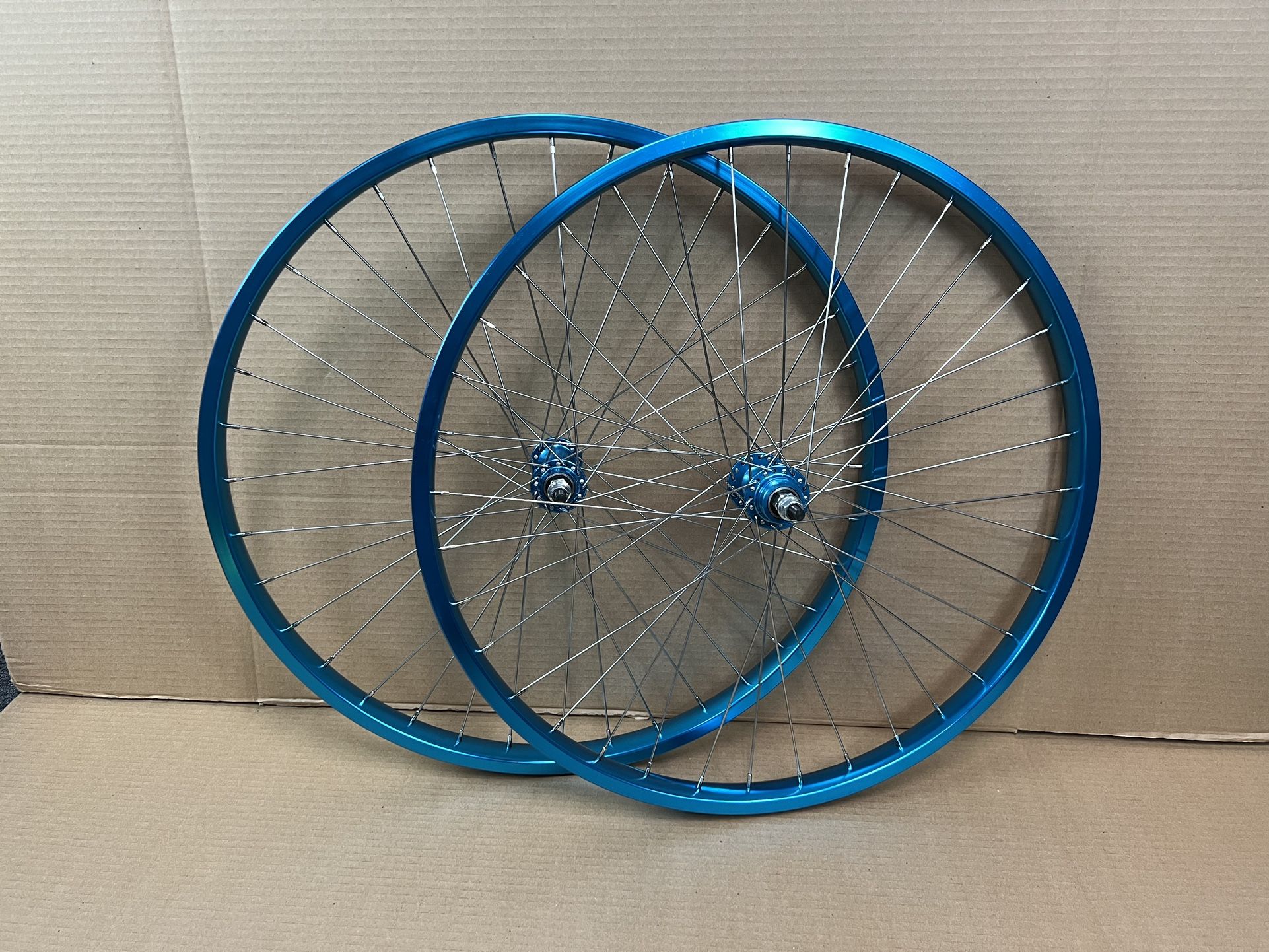 26” BMX WHEELSET - SEALED - DOUBLE WALL - Blue