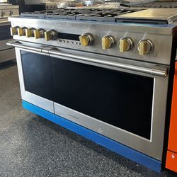 Monogram Stainless Steel All Gas 48” Wide All Gas Range 
