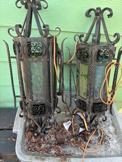 Vintage Spanish revival hanging lamps