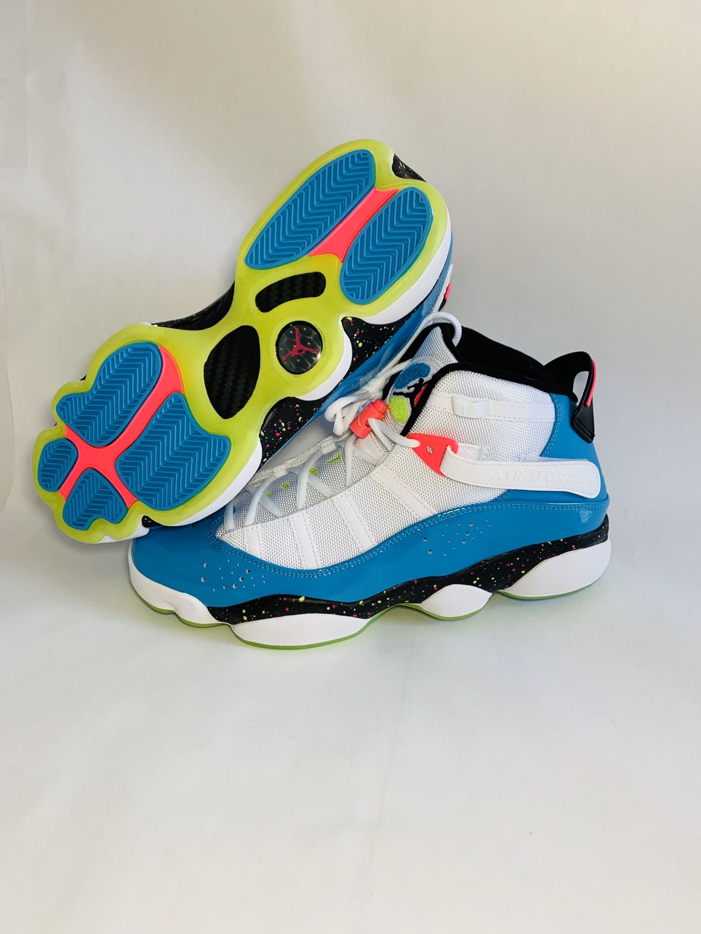 NEW Nike Air Jordan 6 Rings White Blue Pink Black size 10 men women 11.5