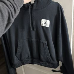 black jordan cropped hoodie