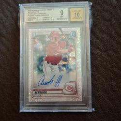 2020 Bowman Chrome Draft Autographs (Sparkle Refractor - Serial# 20/71) Austin Hendrick Rookie Auto