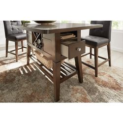 Wood and Leather DINING SET