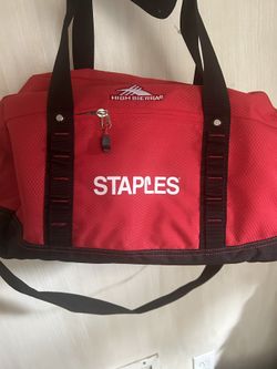 High Sierra Red Free Throw 21.5" Duffel Bag With STAPLES logo
