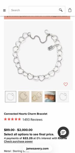 James Avery braclet with charms