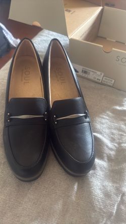 Soul Naturalizer Black Leather Loafers Wide Width