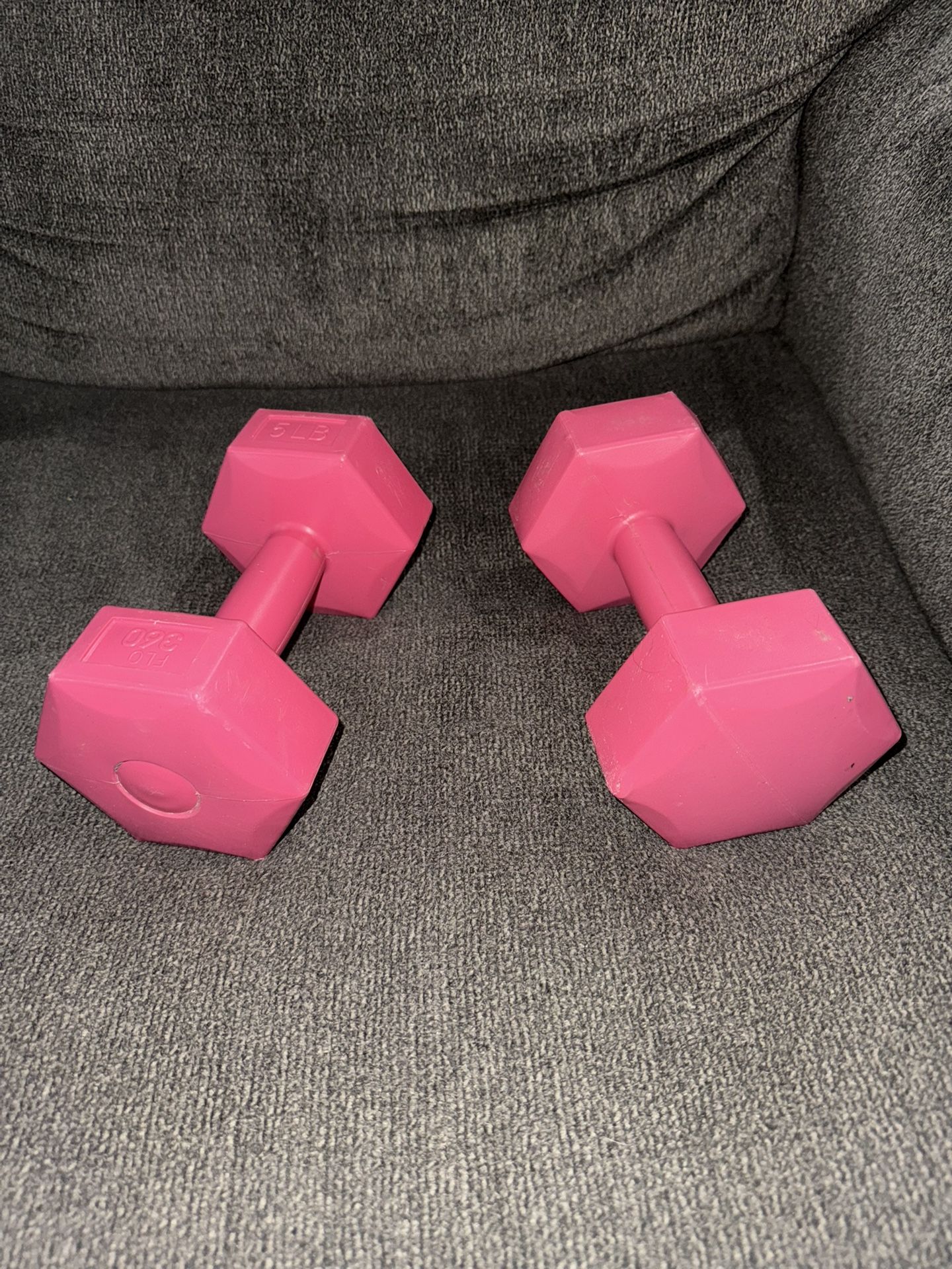Pink 5 Lb Dumbell Set Weights