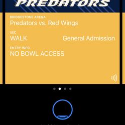 Nashville Predators Vs Detroit Redwings 3/23