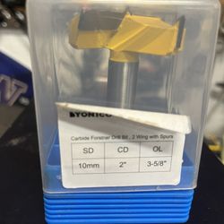 2" Diameter Carbide Forstner Drill Bit - 10mm Shank - Yonico 43053C