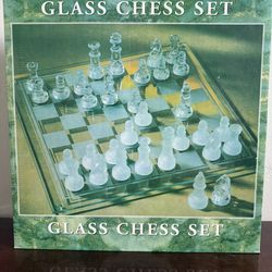Glass Chess Set - Complete with Box