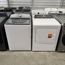 Whirlpool 5.3 Cu Ft Top Load Washer & 7.0 Cu Ft Gas Dryer Set - Open Box