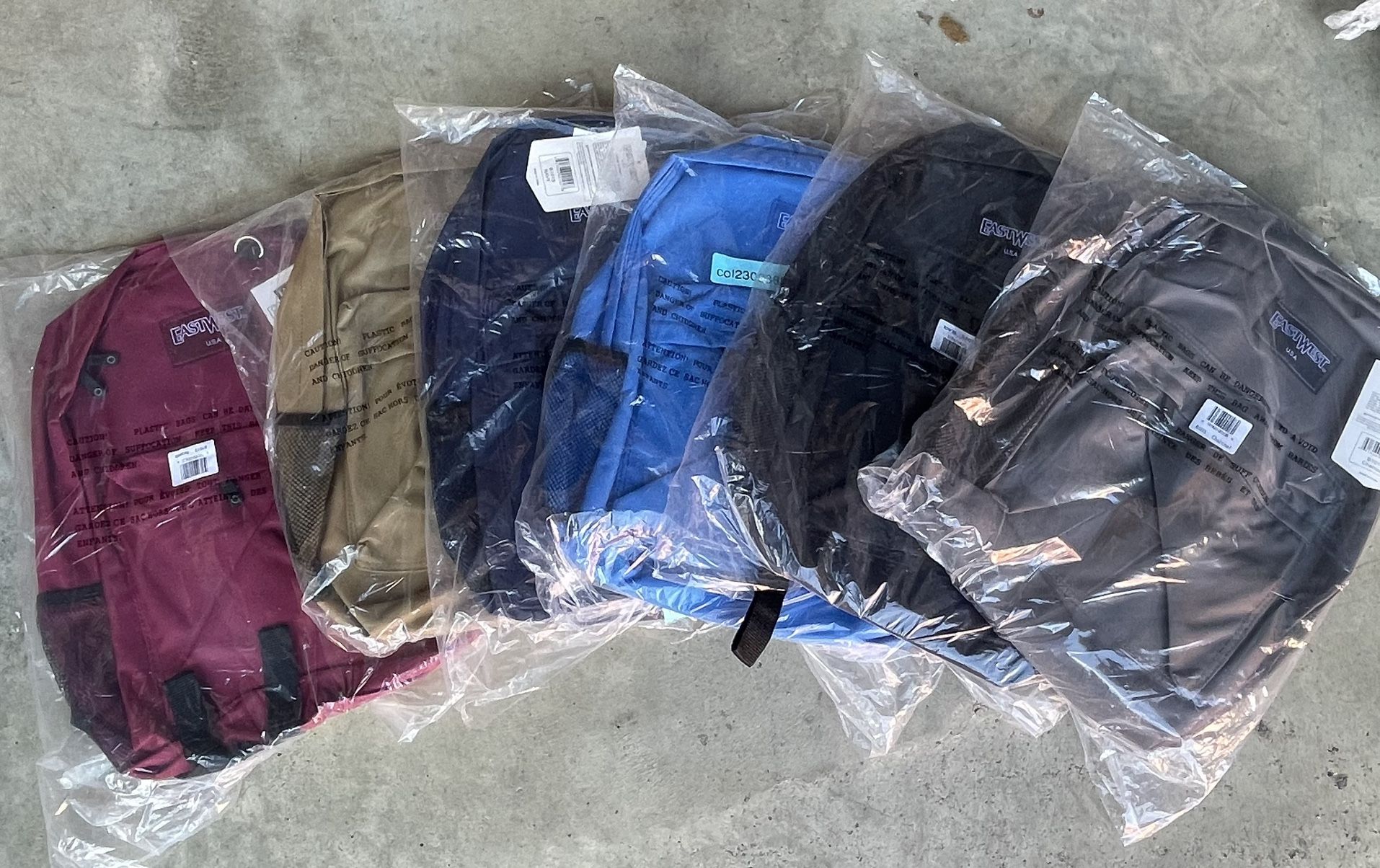 East West U.S.A Simple Student School Book Bag