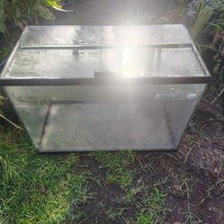 Used fish tank with glass on the top