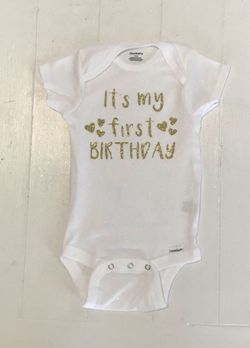 First birthday onesie