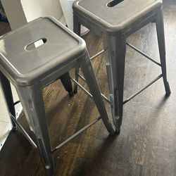 METAL STOOLS (PAIR)
