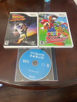 Wii Games -Mario Supper Sluggers, Back to the Future, Wii Sports G