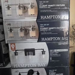 Different bathroom lights all brand new. (3-light Vanity Fixture) 