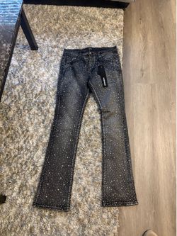 Men rhinestone kindred jeans sz 34/36
