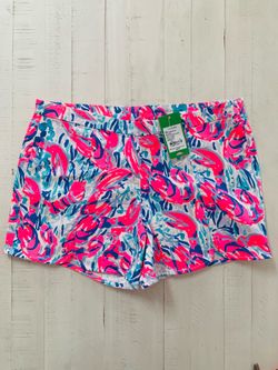 NWT Lily Pulitzer Shorts with Lobster Print and Scalloped Edge