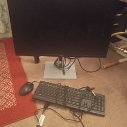 Gaming Computer Monitor, Keyboard And Mouse