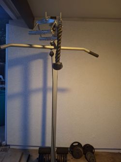 Lat pull down machine and accessories