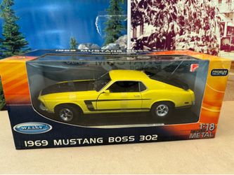 1:18 Scale 1969 Ford Boss Mustang Diecast Car. New Unopened.