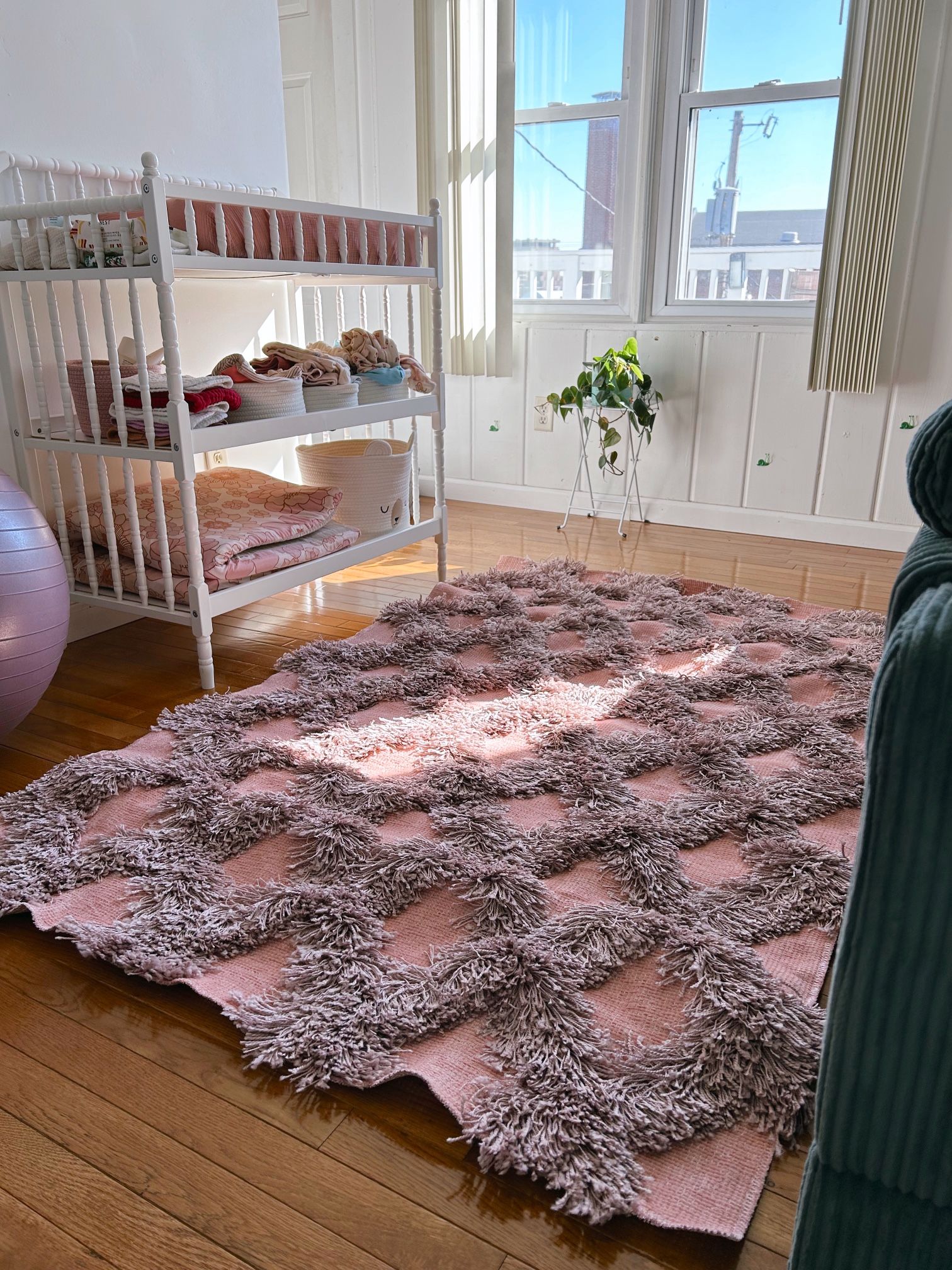 Brand New 4x6 Pink Diamond Shag Rugs