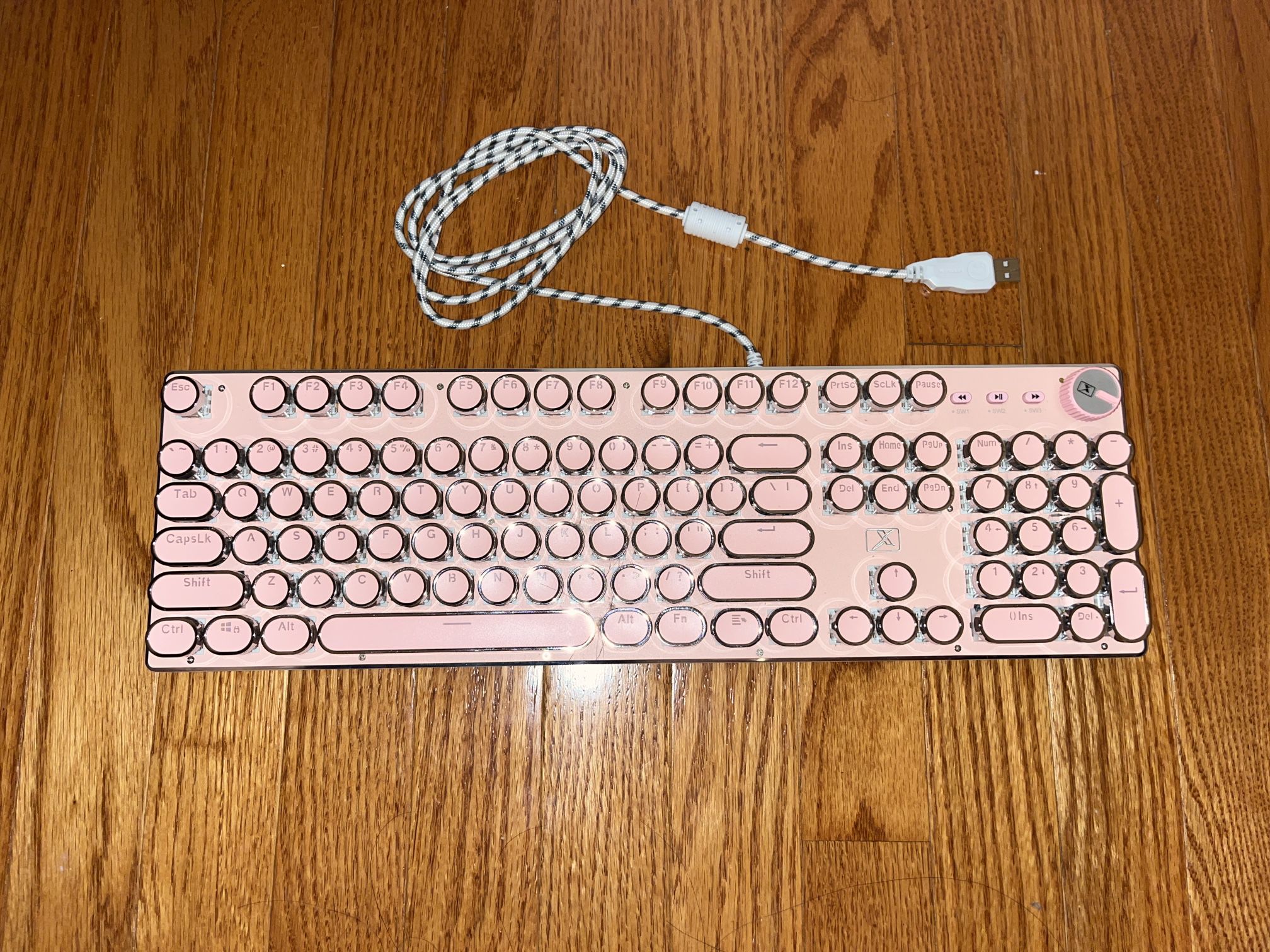 Wired Pink Mechanical Keyboard