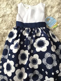 New with tags American princess 6X dress blue white girls