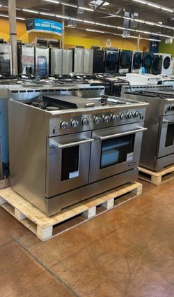 48 inch wide double oven Stove NXR Stainless steel