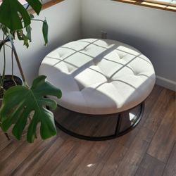 Round Tufted Ottoman 