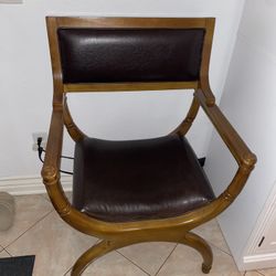 Faux Leather Chair And Table