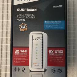 ARRIS SURFboard (8x4) DOCSIS 3.0 Cable Modem AC1600 Wi-Fi Router (SBG6700AC)