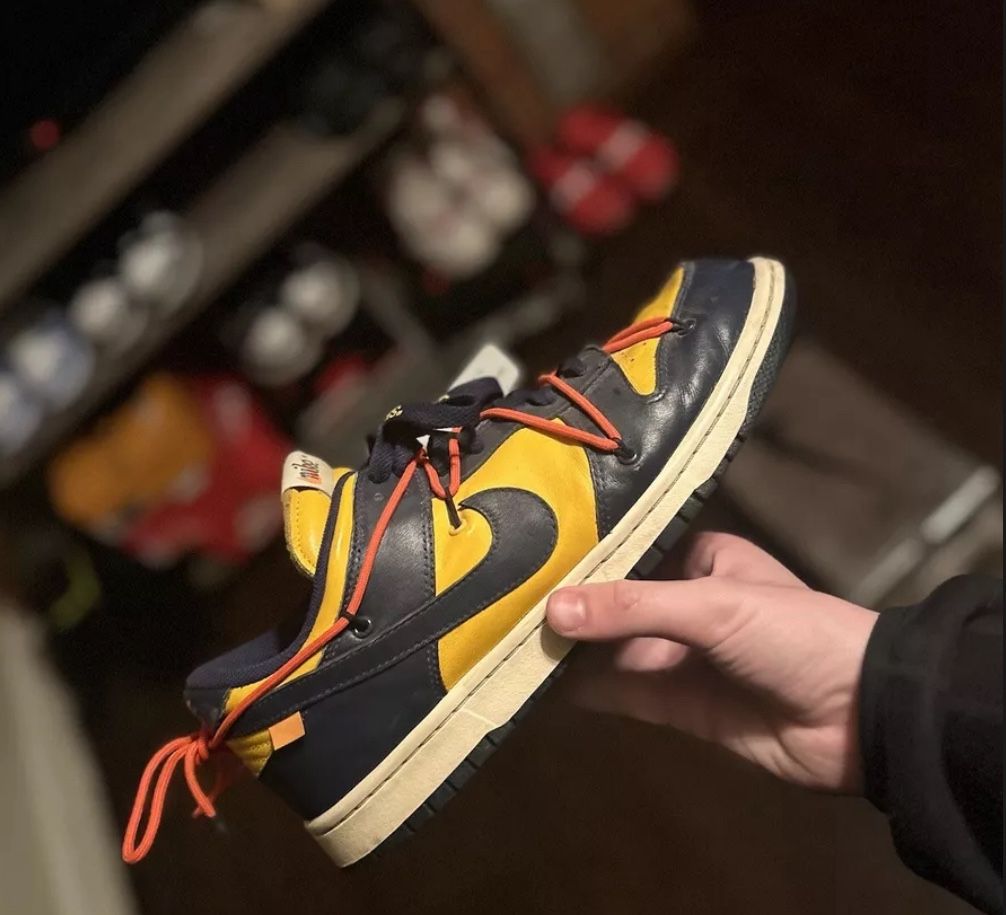 Off-White Nike Dunk “University Gold” sz 11.5