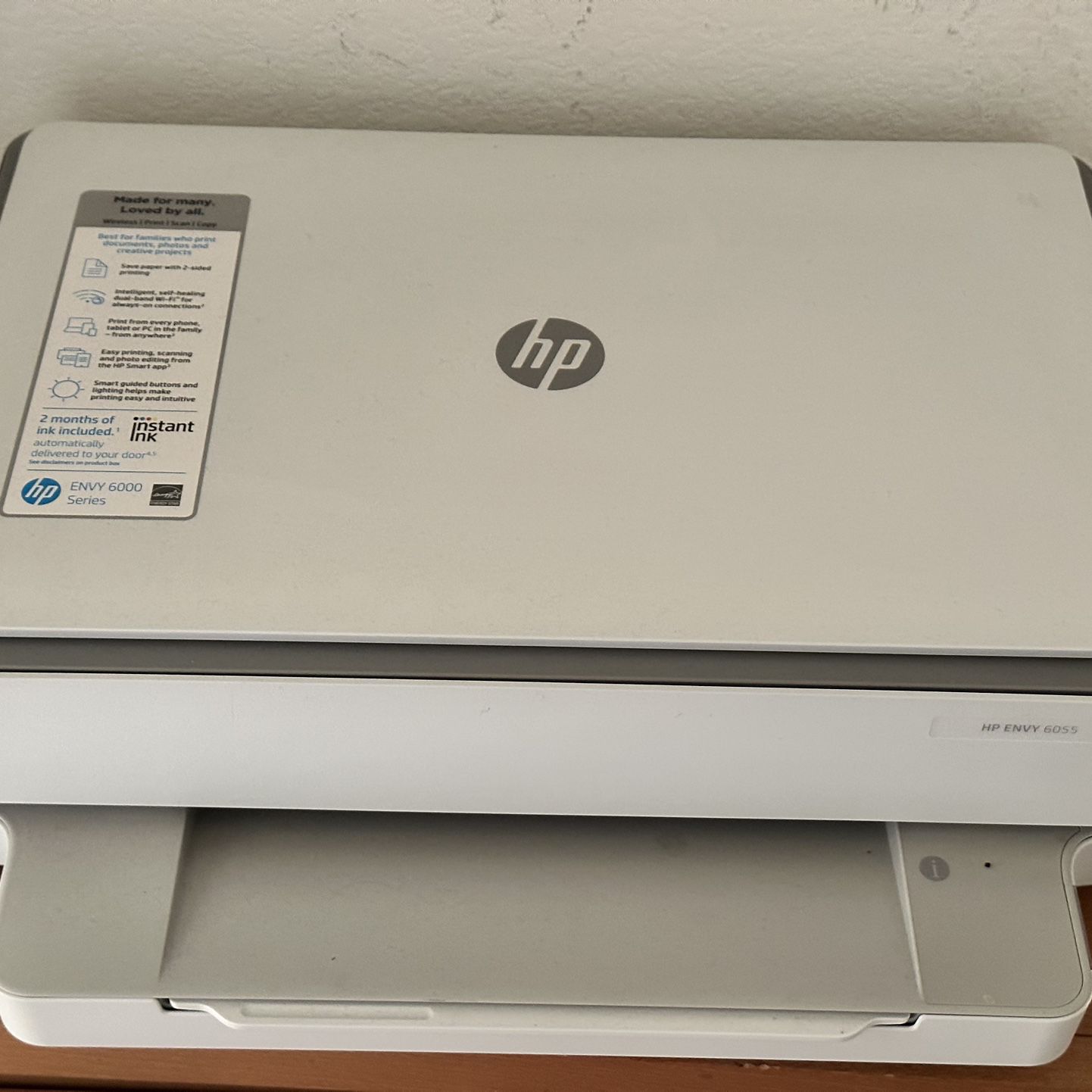 HP ENVY 6055 PRINTER WITH INK .