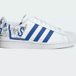 Adidas Superstar originals GW5784 size 9.5  blue white and gray NEW