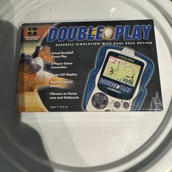 EXCALIBUR BASEBALL DOUBLE PLAY ELECTRONIC HANDHELD TRAVEL VIDEO LCD GAME NEW BOX