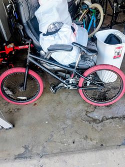 Kent 20 inch BMX Bike Black Frame Red Tires